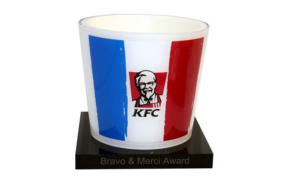 Custom Corporate Awards: KFC Custom Bucket Award