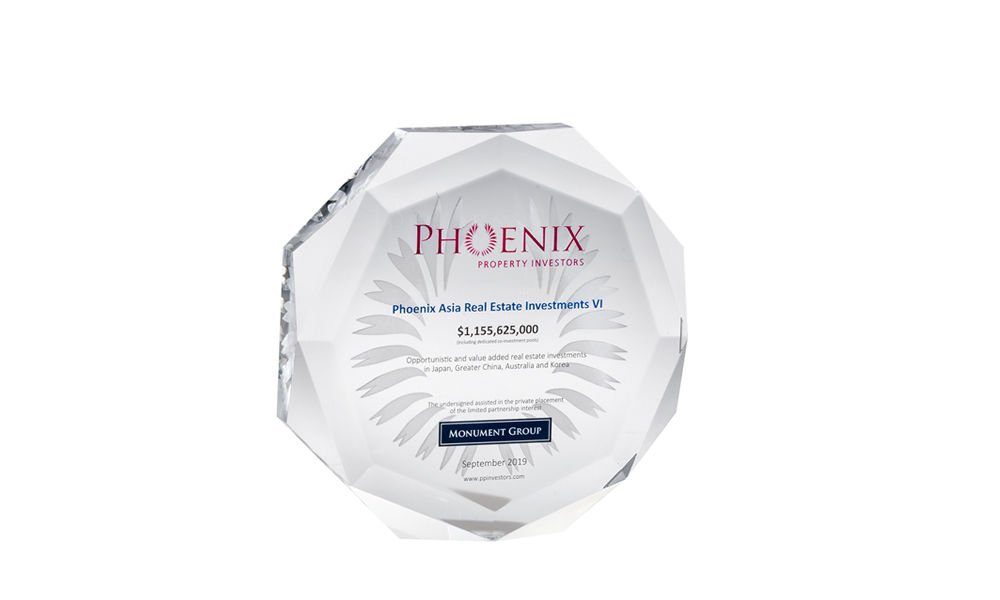 Crystal Commemorative with Laser-Etched Logo